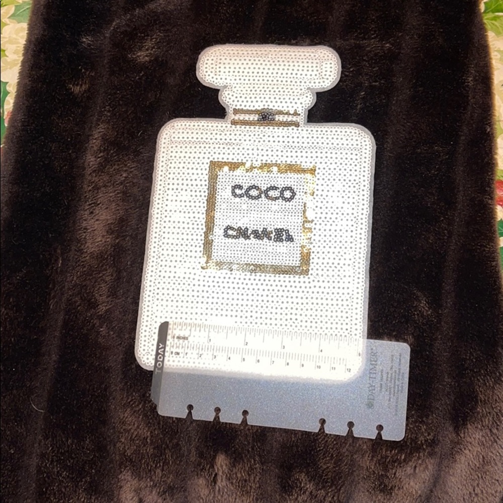 perfume bottle sequence iron on